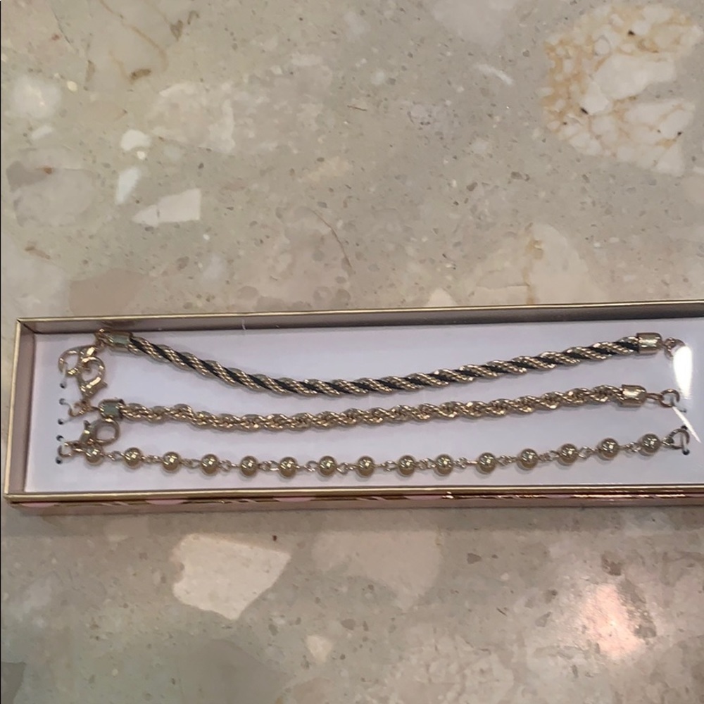 Gold tone bracelets